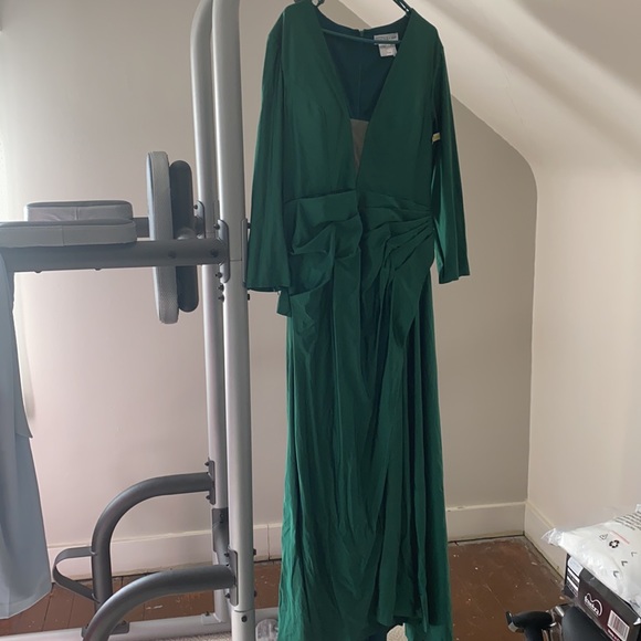 Green Ieena by Mac Duggal Long sleeve Pageant gown - Picture 3 of 5